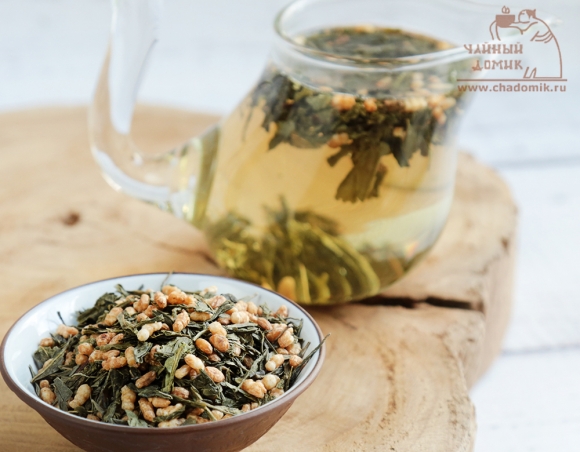 Японский зеленый чай
 "Генманча" с воздушным
 рисом 煎麦茶(玄米茶) 25 гр